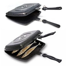 라움샵 샤인빈 양면팬 양면코팅 직화구이 직화팬 후라이팬 궁중팬, 중형