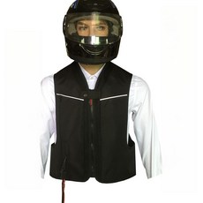 바이크슈트 보호장비 에어백조끼 라이더복 반사 자켓 보호대, 블랙