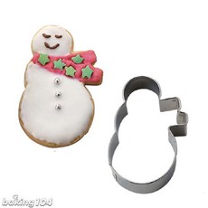 CAKELAND 圍巾雪人餅乾模 日本製造 可愛造型餅乾切模 DIY烘焙工具, 1個