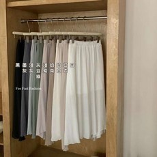 Fee 文青風亞麻長裙 鬆緊腰A字半身裙 棉麻舒適透氣 多色百搭
