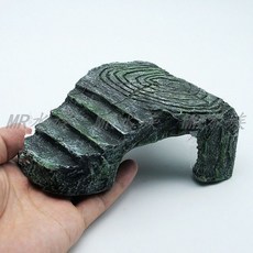 烏龜曬背台 爬蟲躲避穴 樹脂仿岩石, 小號龜臺12*10*4CM, 1個