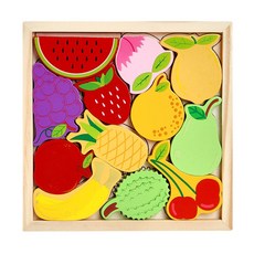 KesB 과일 맞추기 퍼즐 2287 아기 두뇌트레이닝 유치원 신나는 재미있는, 1개