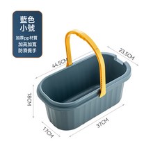 加長海綿拖把桶擠水桶單桶拖把盆塑料拖布桶長方形洗拖把桶拖地桶, 1個