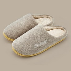 가을겨울 기모 단색 면 슬리퍼 미끄럼방지 털 슬리퍼 보온 방한 슬리퍼 실내화 남녀공용