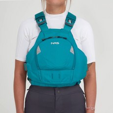 NRS Ninja 救生衣 (PFD) 適用於獨木舟 SUP 溯溪水域活動, 水藍,M/L