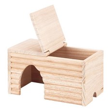 倉鼠木屋【現貨】鼠用可翻蓋木屋 倉鼠屋 黃金鼠適用 小寵多居室木質躲避屋, 木色