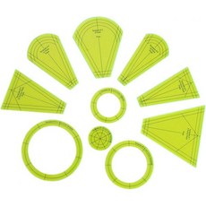 퀼팅 템플릿 재봉틀용 DYNWAVE 10Pcs/세트 일반 플레이트 국내 의류 공예 디자인용 DIY 자, 퀼팅 템플릿 재봉틀용 DYNWAVE 10Pcs/세트 일