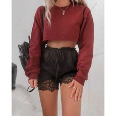 새로운 여성 긴 소매 스웨터 자르기 탑 봄 가을 솔리드 캐주얼 느슨한 풀오버 셔츠 camisetas 후드 2022