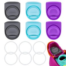 ECLATIS ZON 온BB2E(넓음) Owala Fr2E(넓음)sip16/19/24/32/40oz 뚜껑 물병 개스킷 실리콘 캡 인서트 스토퍼 교체 부품 액세서리와 호환되는, 6 Complete Seal Set, 6 Colors​ Set 7