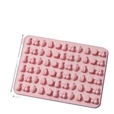 食品級矽膠QQ糖模具 軟糖巧克力造型模具, 粉色2, 1個