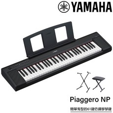 YAMAHA山葉 贈琴袋含架椅 61鍵電子琴 NP-15 黑色款 公司貨保固, 1個