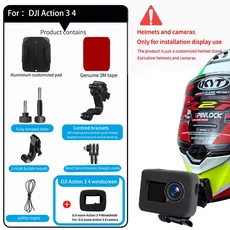 호환TUYU 캠스티어 맞춤형 CNC 알루미늄 KYT R2R 헬멧 턱 마운트 고프로 맥스 히어로 12 11 10 9 인스타 3, 10 For DJI Action 3 4