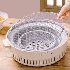 원형 바베큐그릴 냄새 없는 가정용/야외 캠핑 휴대용 다용도 숯불 불고기 숯불 화로, 1세트