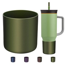 아마존평점4.5+ 미국출고 150373 BKBY Owala 오와라 680.4g(24온스)/1.18L(40온스) 및 Brumate Era 1.2L(40온스) 텀블러와 호환되는 실, 카멜레온 다크 그린 골드