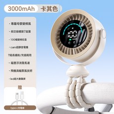 新款空氣循環扇家用充電靜音桌面臥室小風扇戶外嬰兒車小電風扇, 1個, 卡其色:157*167*75