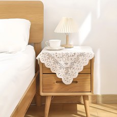 마이민 레이스 식탁보, 화이트, 소(60 x 60 cm), 1개