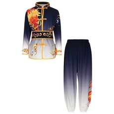 무술 태극권 의류 중국 쿵푸 복장 유니폼 정장, 1개, 4. A Black White