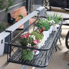 HK 圓形陽臺花盆架, 黑色