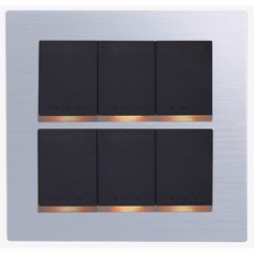JYE 摩登系列開關，月光系列，4/5/6開關，BSMI認證 R51049, 1個, 摩登銀,4開關