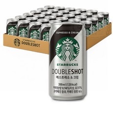 스타벅스 더블샷 에스프레소&크림 커피, 36개, 200ml
