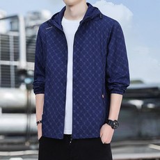 潮流購防曬外套女輕薄夏日外套抗uv防紫外線運動外套夏季超薄防曬服連帽防曬衣涼感薄男生夏季新款戶外運動休閑釣魚衣時尚百搭登山服FAS2319防曬衣光版時尚防曬服, 深藍