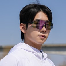 스틸리즘 러닝 스포츠 선글라스 고글 초경량, 1개, 퍼플 옐로우