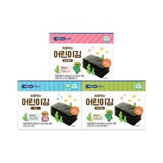 베베쿡 처음먹는 어린이김 3종 3박스, 김 핑크솔트 3박스