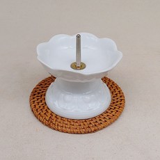 백자 연꽃 촛대 소 양초 홀더 제수용품 양초받침