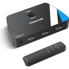 NEWCARE 8K HDMI 스위치 3 in 1 Out 2.1 리모컨 포함 스플리터 4K@120Hz 지원 8K@60Hz HDCP2.3 HDR10+ VRR ALLM 돌비 TV, HDMI Switch 3x1