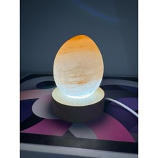 喜馬拉雅山小鹽燈，小圓球USB鹽燈，元寶小夜燈，LED燈精油燈，營造溫馨浪漫氛圍, 小金蛋配圓型白光