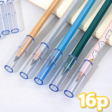 어반픽스 반짝이는 글리터 투명 연필 보호캡 16p, 16개, 무광 투명