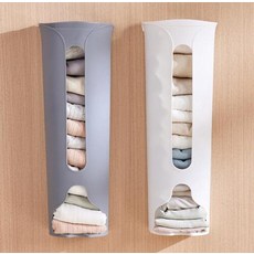 [부착형 속옷 양말 수납함] 원룸 기숙사 옷장 플라스틱 정리함, 화이트, 화이트