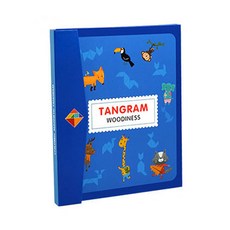 어린이집 생일 답례품 단체 선물 유치원 구디백 유아 퍼즐 블록 장난감 자석 칠교 놀이 도안 세트 초등 교구 학습 단체 선물, G0025 칠교놀이_블루, 1개