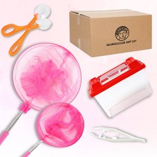 곤충채집 선물세트 / 특대5단잠자리채+미니잠자리채+채집통+곤충집게+미니곤충집게, 1세트, 여아