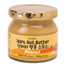 자연습관 무첨가 100프로 땅콩 넛 버터 스무스, 1개, 100g