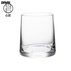 DFMEI 心匠 威士忌杯子 啤酒玻璃杯 創意洋酒杯 離子鍍耐熱 果汁雞尾酒杯, 1個