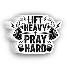 (5개) Lift Heavy Pray 하드 스티커 7.6cm(3인치) 기독교에서 영감을 주는 재미있는 문구 체육관 역도 방수 비닐 데칼 노트북용 스티커 물병 선물 220, (5개) Lift Heavy Pray 하드 스티커 7.