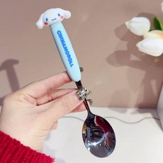 스테인리스 식기 세트 귀여운 포크 스푼, 시나모롤 스푼, 1개, 기본 색상