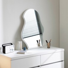 파로마 마티니 비정형 탁상거울/ 웨이브 포토존거울, 화이트