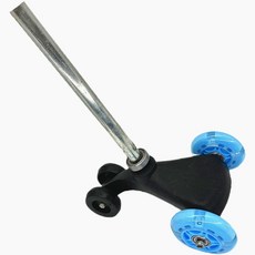 兒童扭扭車配件 寶寶搖擺車 妞妞車前後輪 閃光靜音軲轆輪胎 腳架含輪子 通用型兒童車配件 全套三角架靜音滑行, 1個, 圓管前三角*藍色靜音閃光輪+工具