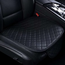 아리아스토어 퀼팅 인조가죽 자동차 통풍방석, 블랙, 1개