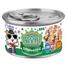 貓皇族 滿足罐 貓罐 鮪魚罐 雞肉罐 170g, 24個, (綠)白身鮪魚+雞肉+柴魚片-170g, 混合口味