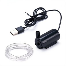 USB 수중 펌프 1m 케이블 DC 저전압 울트라 퀘이트 미니 소형 워터 펌프 5V 수족관 용 수중 펌프, 검은색
