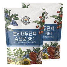 해나식품 분리 대두 단백 분말 식물성단백질 가루 파우더 NON-GMO 500g, 2개