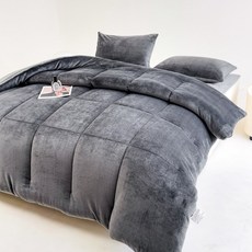 VERVEO 패밀리 겨울 보온 세트 양면 극세사 이불 + 매트리스 + 베개커버