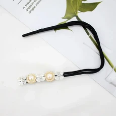심플 진주 꽃 헤어 스타일링 도구 간편 번 헤어밴드 온라인 헤어웨어 타이 여성 및 소녀용, 04 1 prosperous