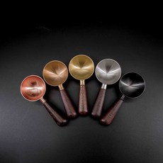 Minos 雞翅木把玩色豆匙 咖啡豆匙 15g, 銀色