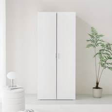 퍼리든 리르안 옷장 2단 행거형 800 장롱세트, 화이트