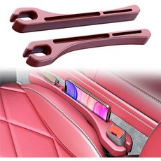 2PCS 카시트 갭 필러 시트와 콘솔 사이의 채우기 대부분의 자동차 트럭 SUV에 내장된 오목한 수납 정리함 블랙 의 낙하를 방지합니다, Red