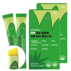 모모웰 알로에 젤리 스틱 면역대장 이뮨 비타 14포, 2개, 280g